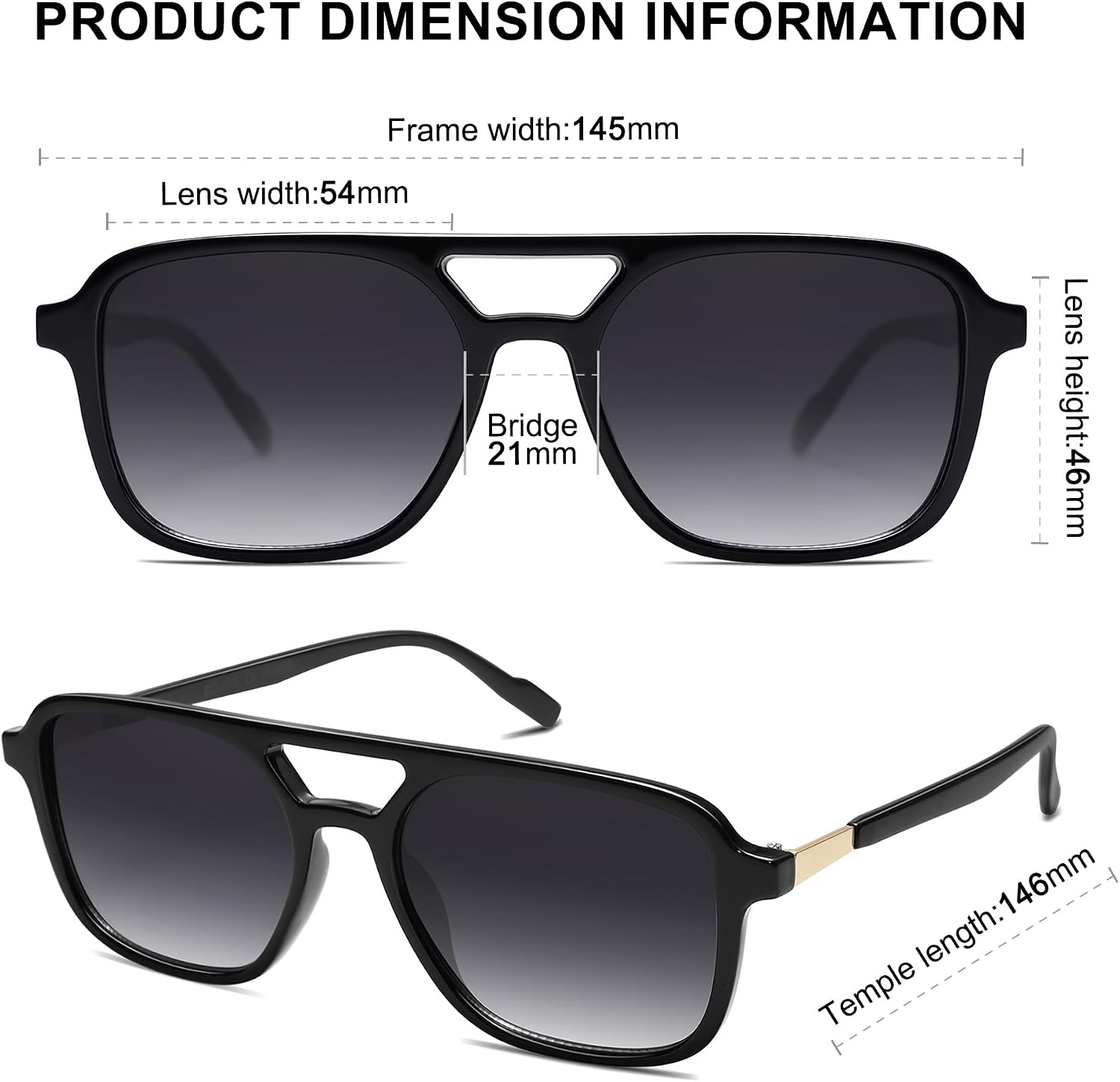 SOJOS Retro Aviator Sunglasses Womens Mens,Trendy Rectangle Shades SJ2202