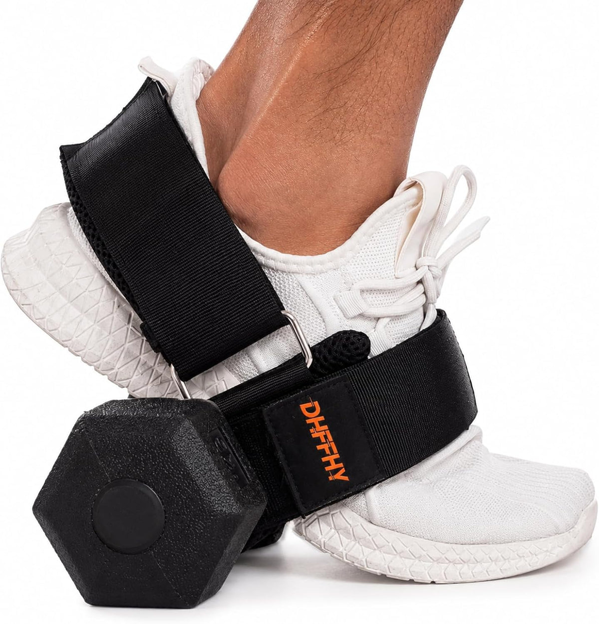 Monkey Foot Dumbbell Attachment for Glute Kickbacks & Leg Workouts, Adjustable Ankle/Foot Strap for Home Gym, Dumbbell Lifting Attachment for Hamstring Curls, Foot Weight Training Equipment