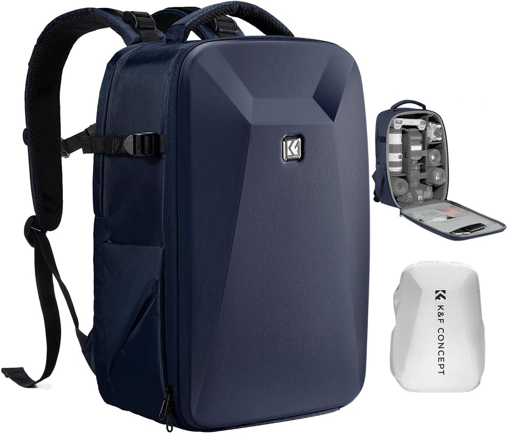 K&F CONCEPT Camera Backpack,Hardshell Photography DSLR Camera Bag