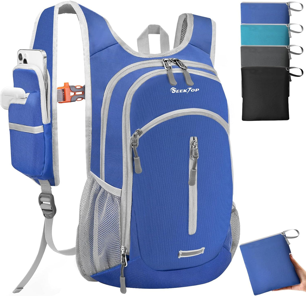 Seektop Small Hiking Backpack Expandable 12L-16L