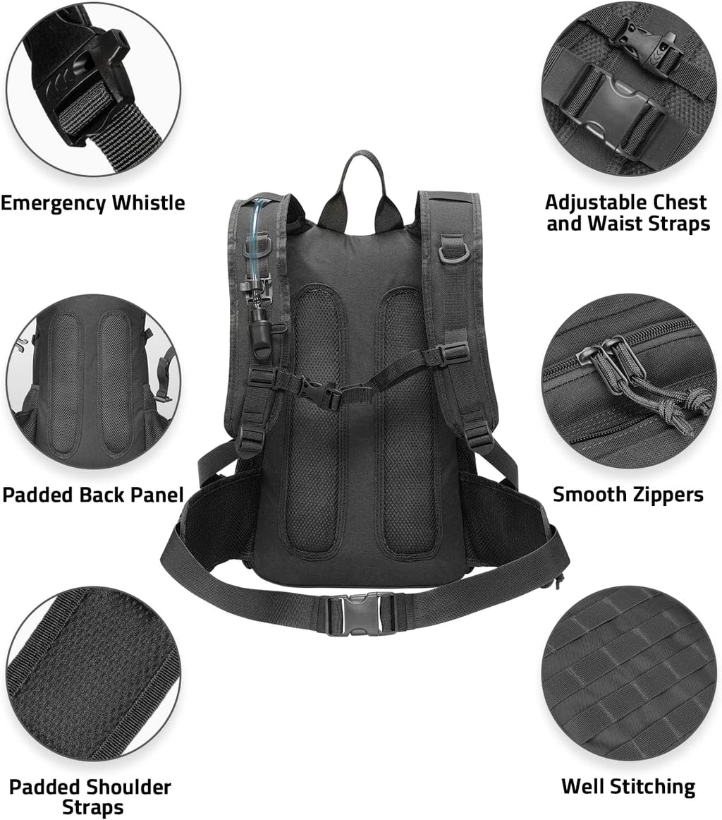 CVLIFE Tactical Hydration Hiking Water Backpack with 3L Water Bladder