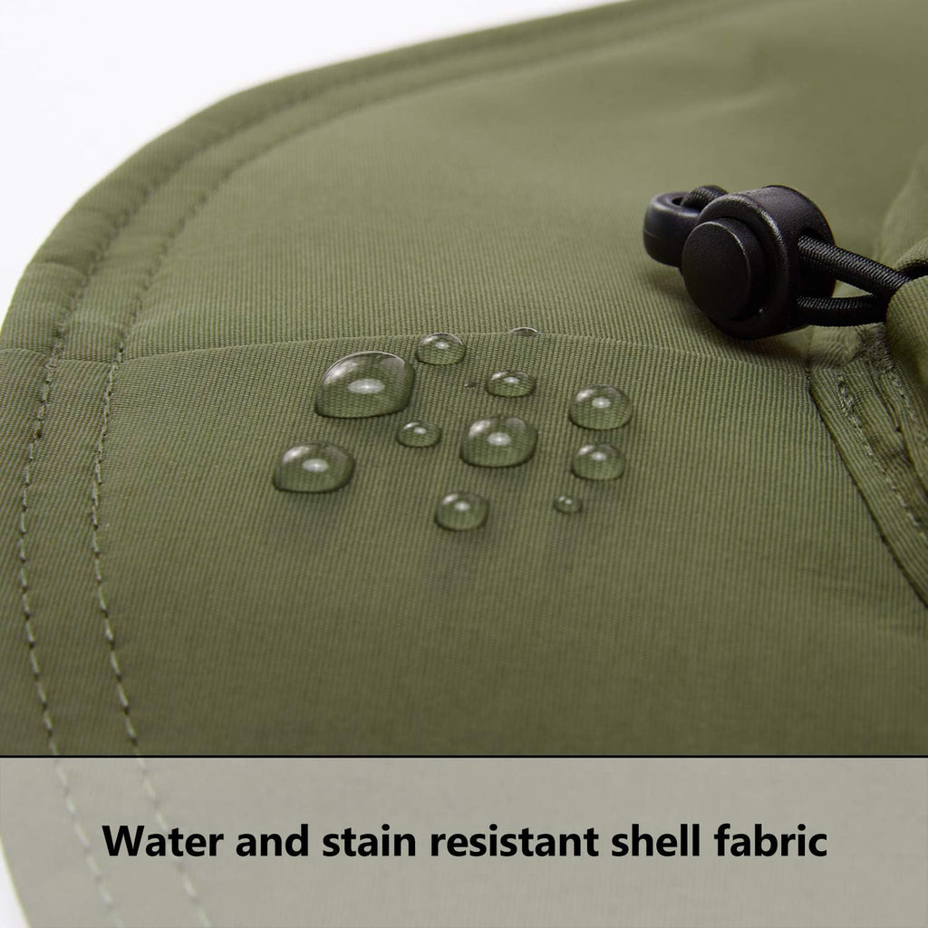 BASSDASH UPF 50+ Sun Fishing Hat Water Resistant with Detachable Neck Flap