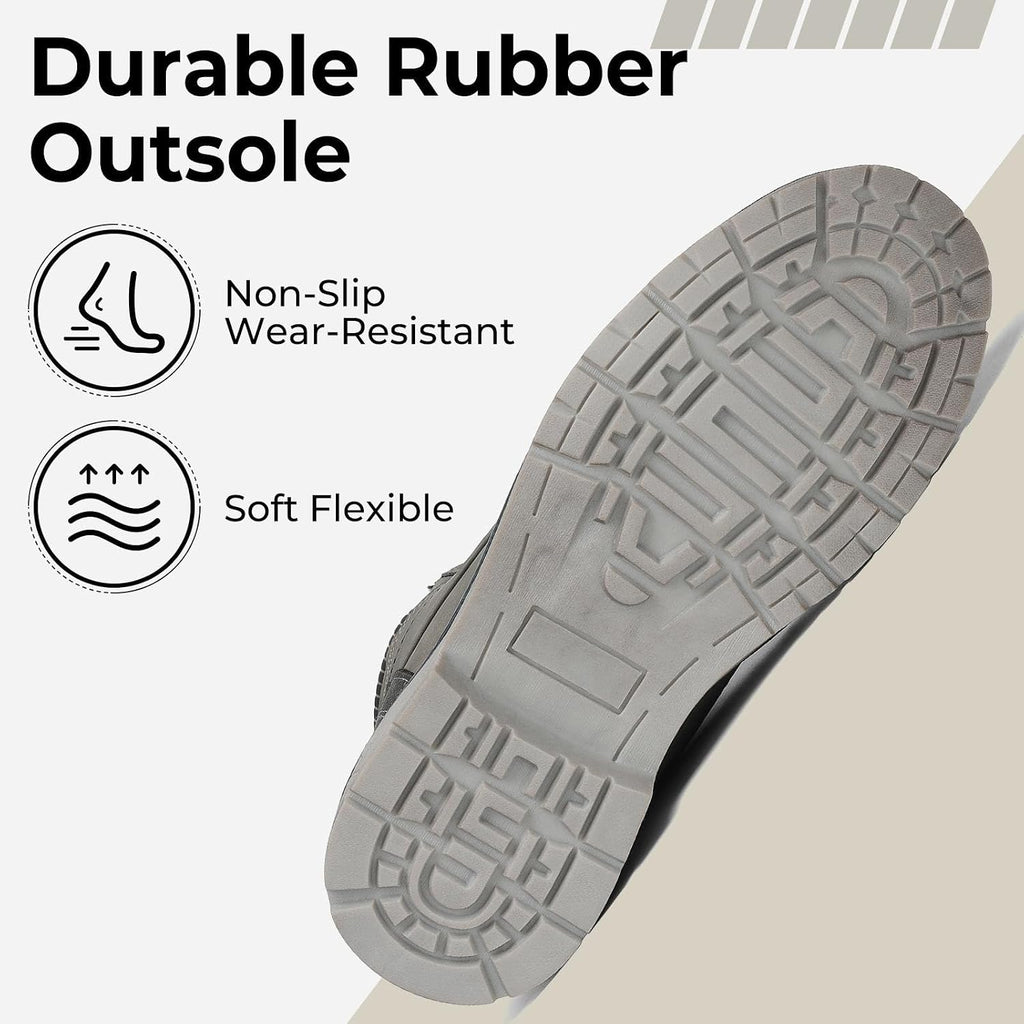 Mishansha Men's Waterproof Snow Boots, Warm Winter Boots