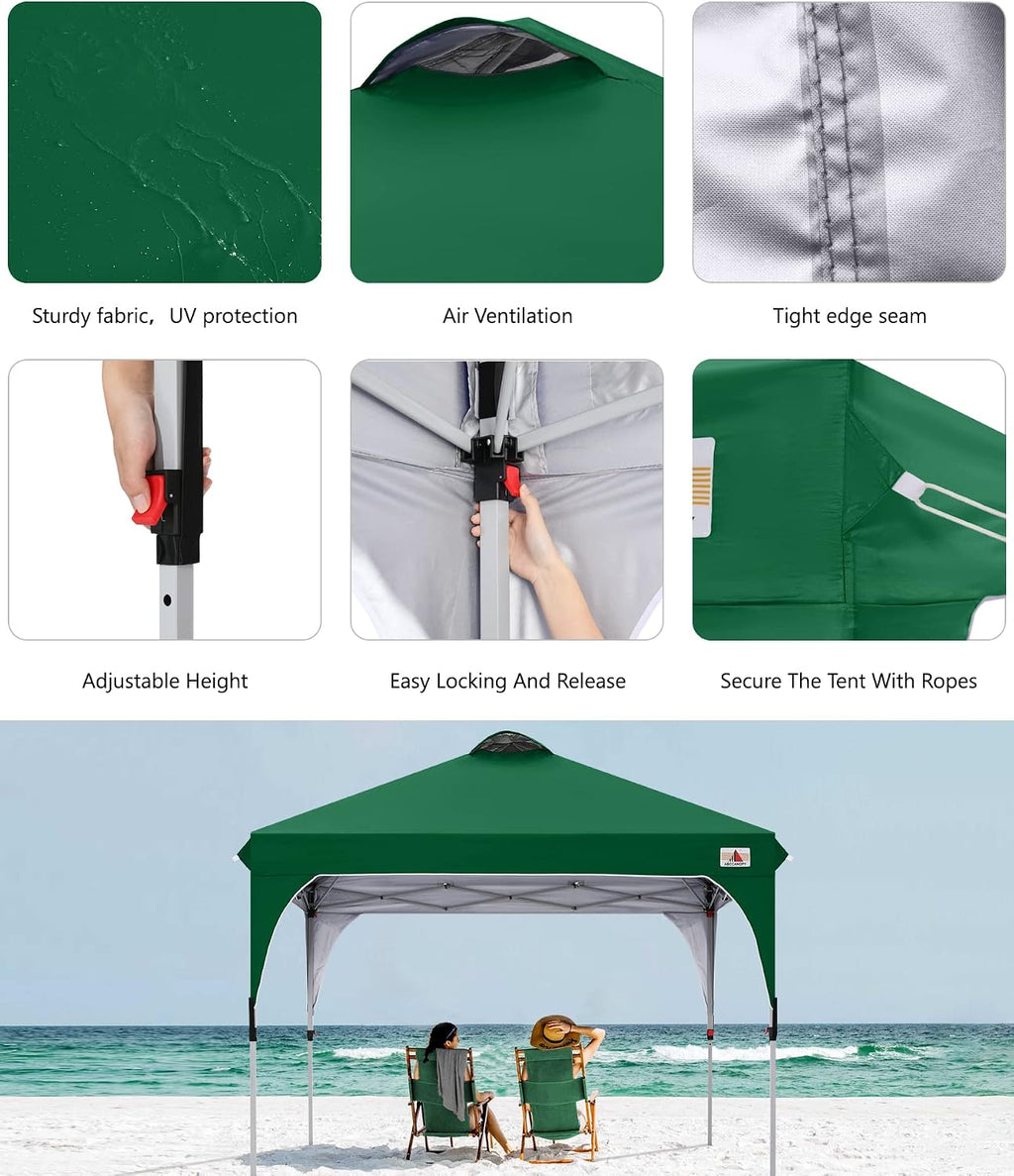 ABCCANOPY 10x10 Pop up Canopy Tent Instant Outdoor Shelter, Forest Green