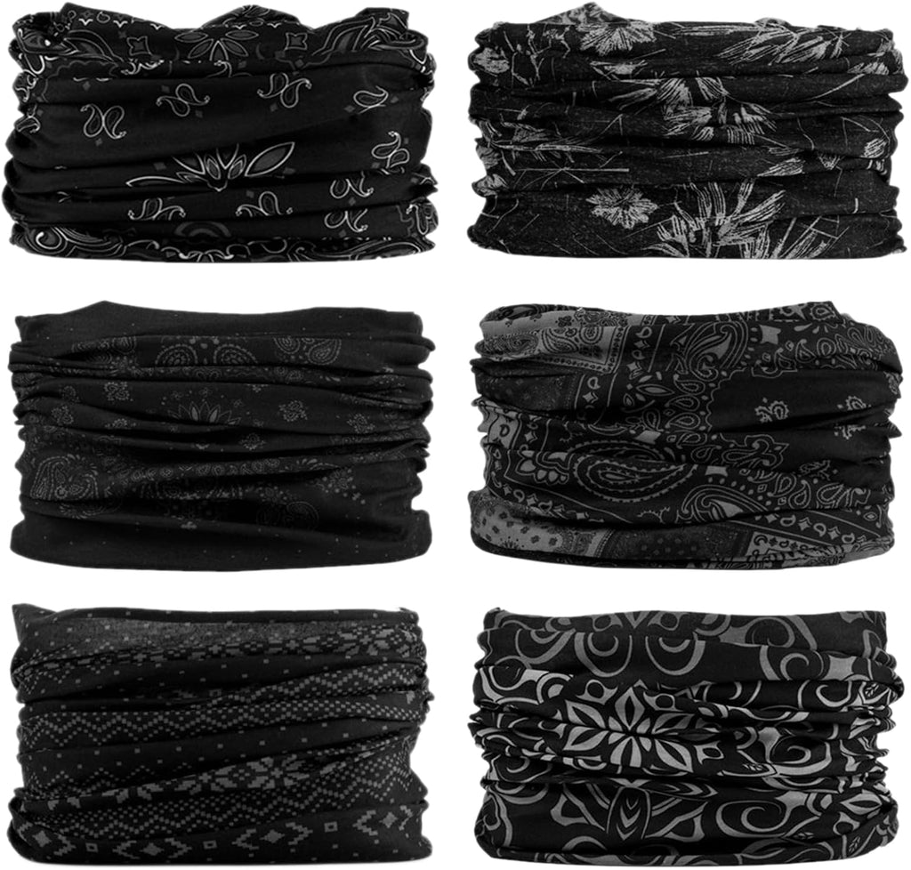 Neck Gaiter for Men Women Headwear Bandana Head Wrap Face Scarf Mask Cover Warmer Balaclava-Seamless & Versatile