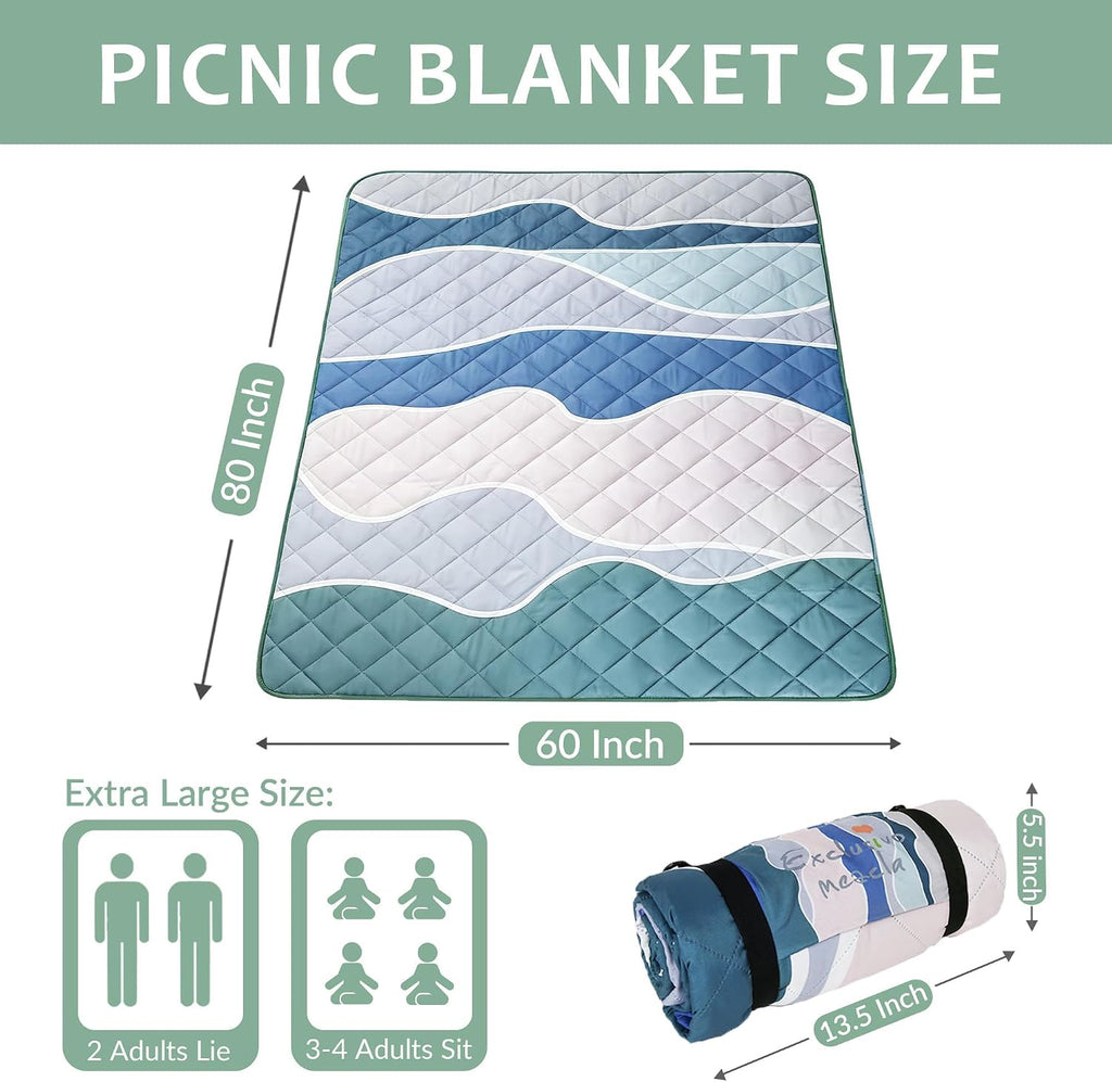 Exclusivo Mezcla Extra Large Waterproof Foldable Picnic Blanket