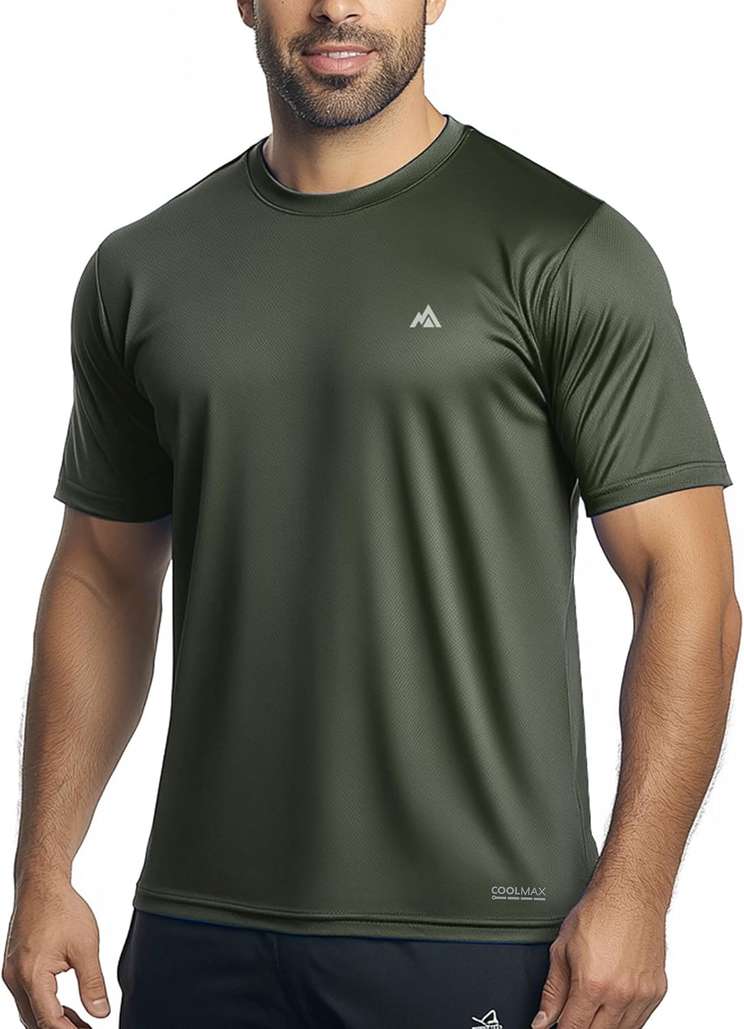 Men's Instant Cooling Crew Neck T-Shirt for Hot Weather