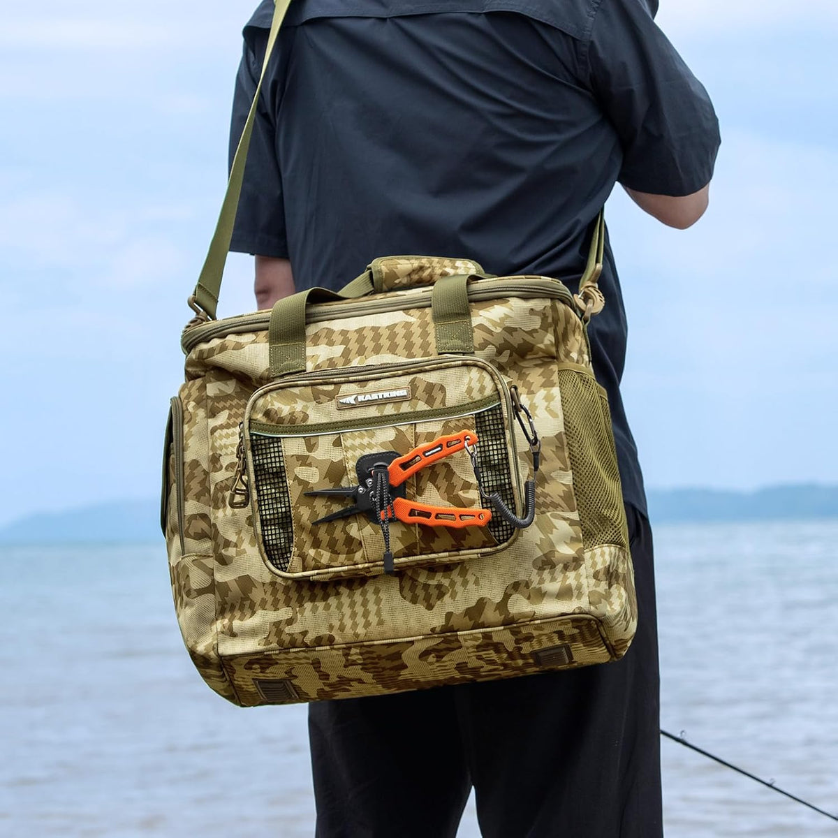 KastKing BaitSpace Tackle Bag with Removable Bait Binder, 4 Tackle Boxes