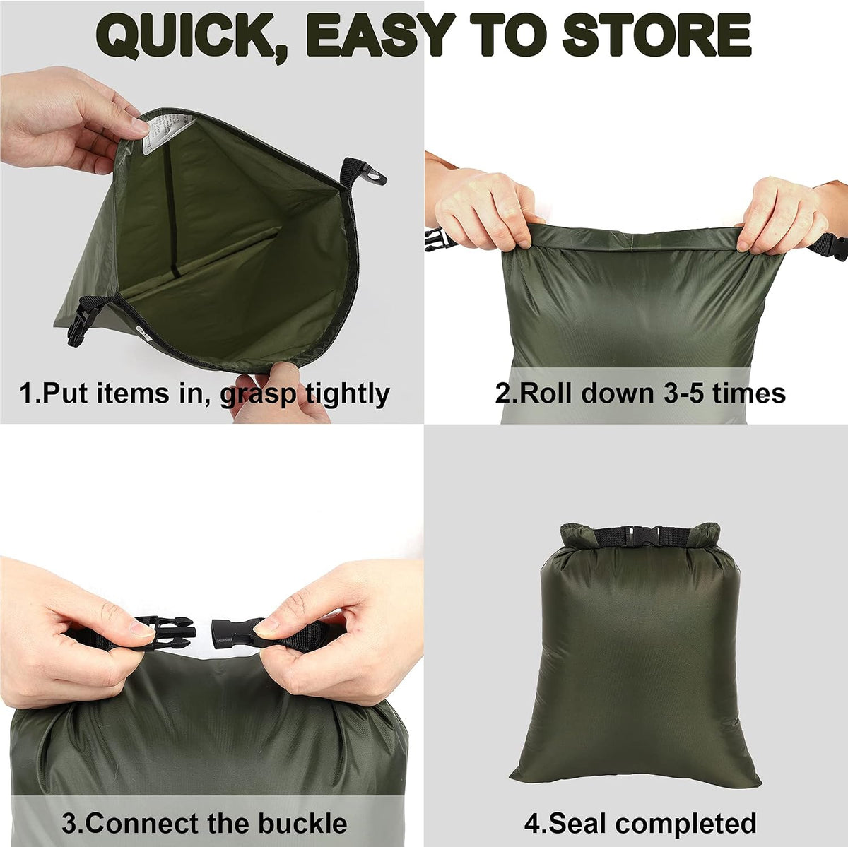 Dry Bags Waterproof Set, 5 Packs Ultralight Waterproof Bags Small Stuff Sack Water Proof Bag Dry Packs, Outdoor Dry Bag Keep Gear Dry for Backpacking Hiking Boating Camping Travel