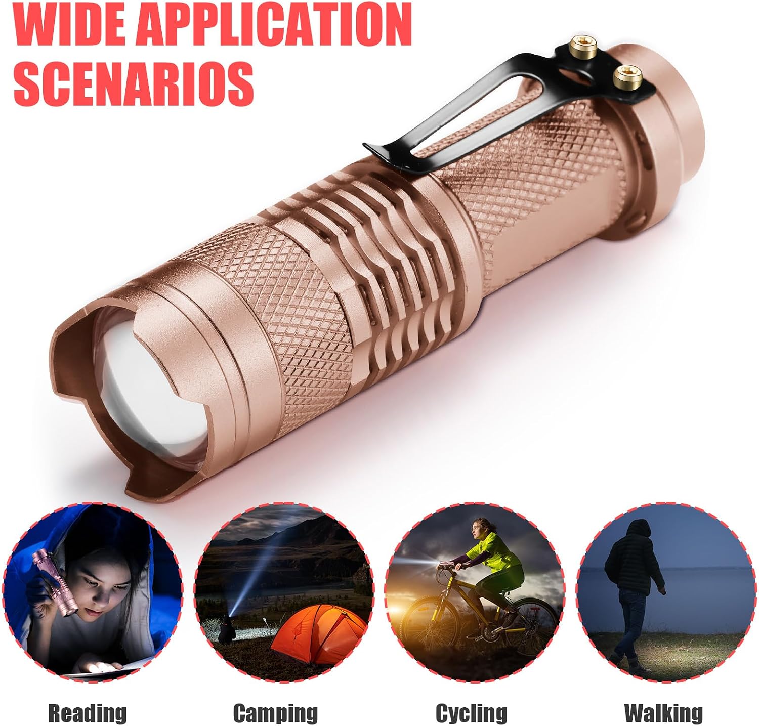 Fumete 20 Pack Mini LED Tactical Flashlights