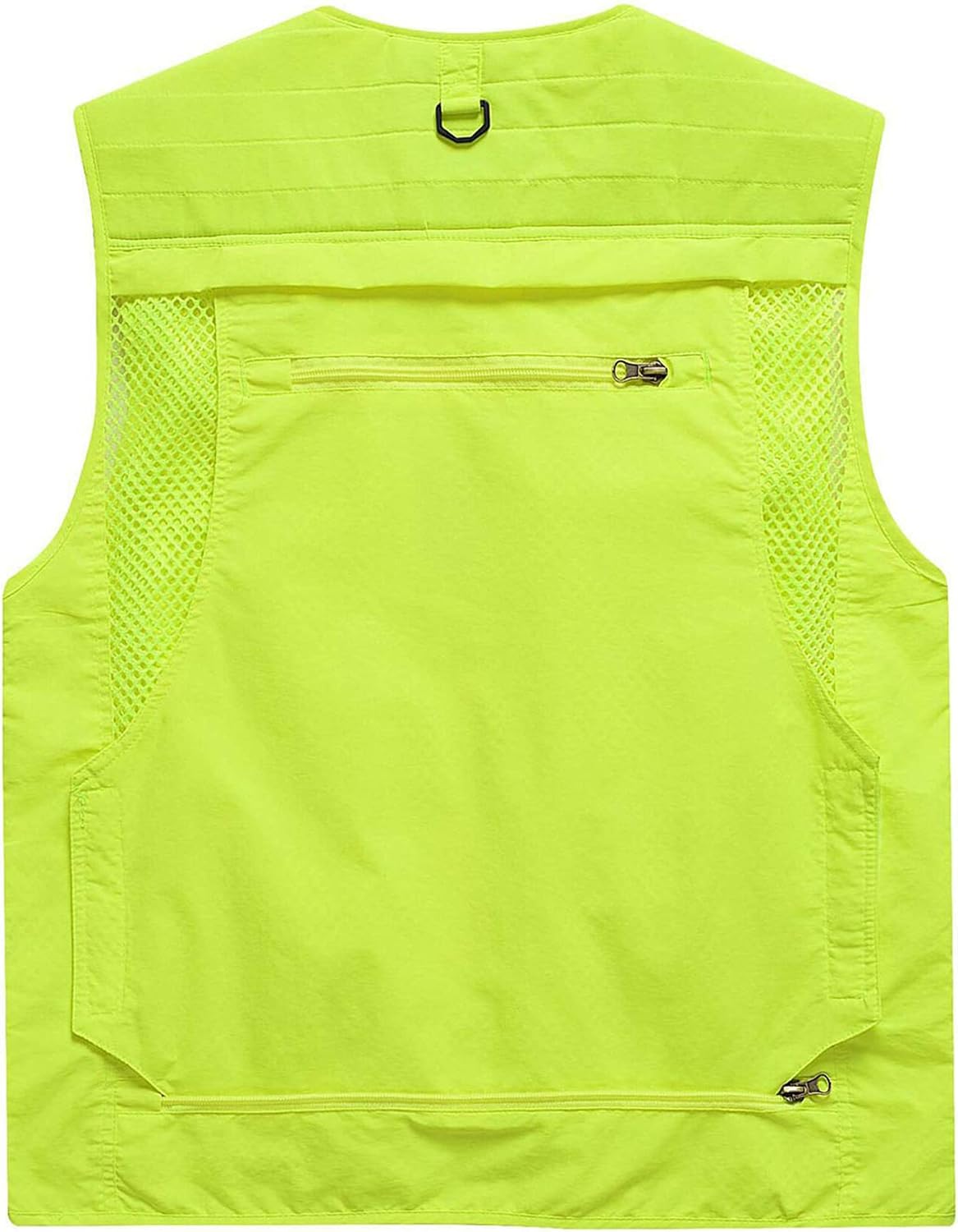 Flygo Men's Casual Lightweight Outdoor Fishing Work Safari Travel Photo Cargo Vest Jacket Multi Pockets