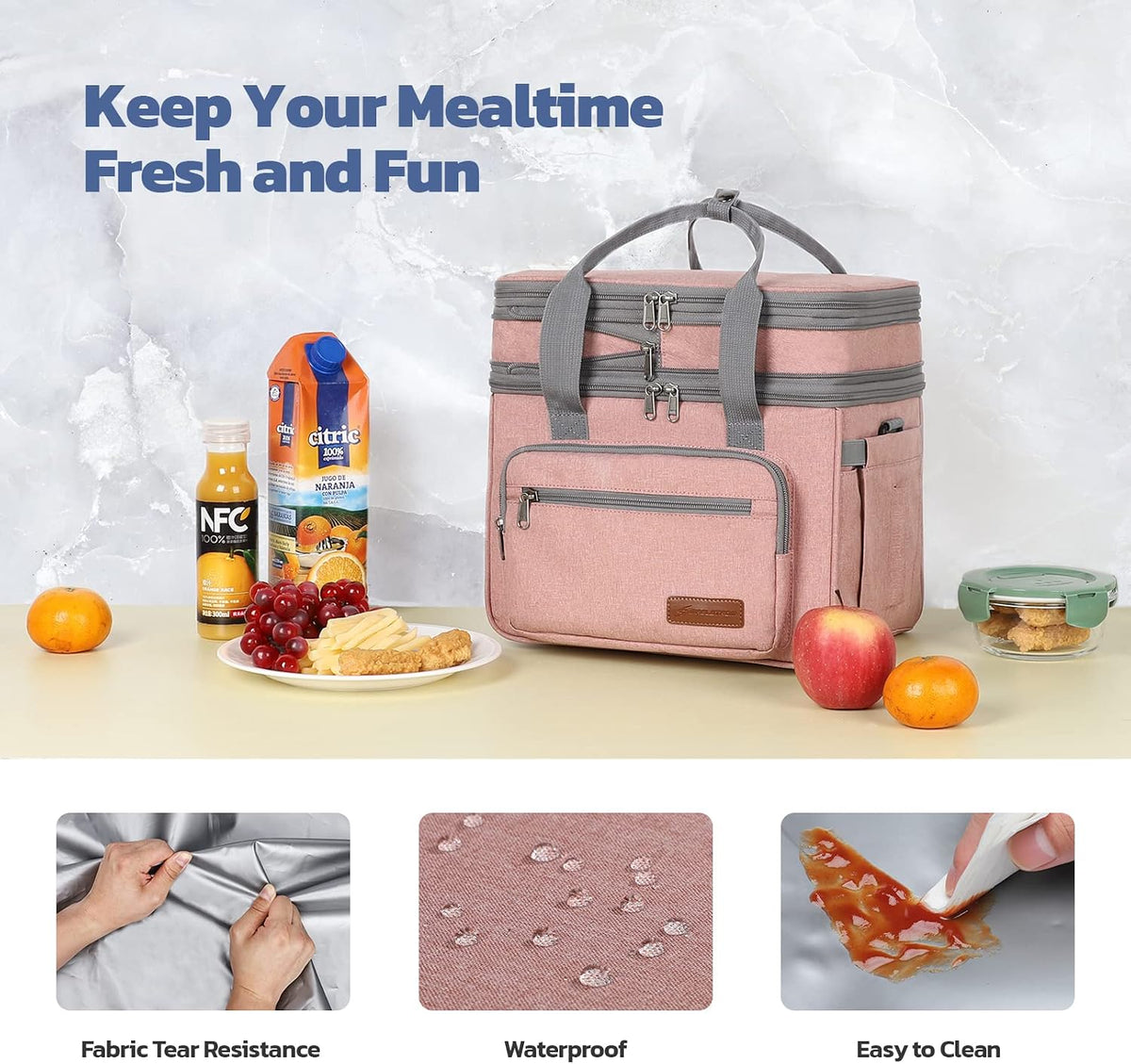 Maelstrom 23L Insulated Lunch Box, Expandable Double Deck Cooler Bag