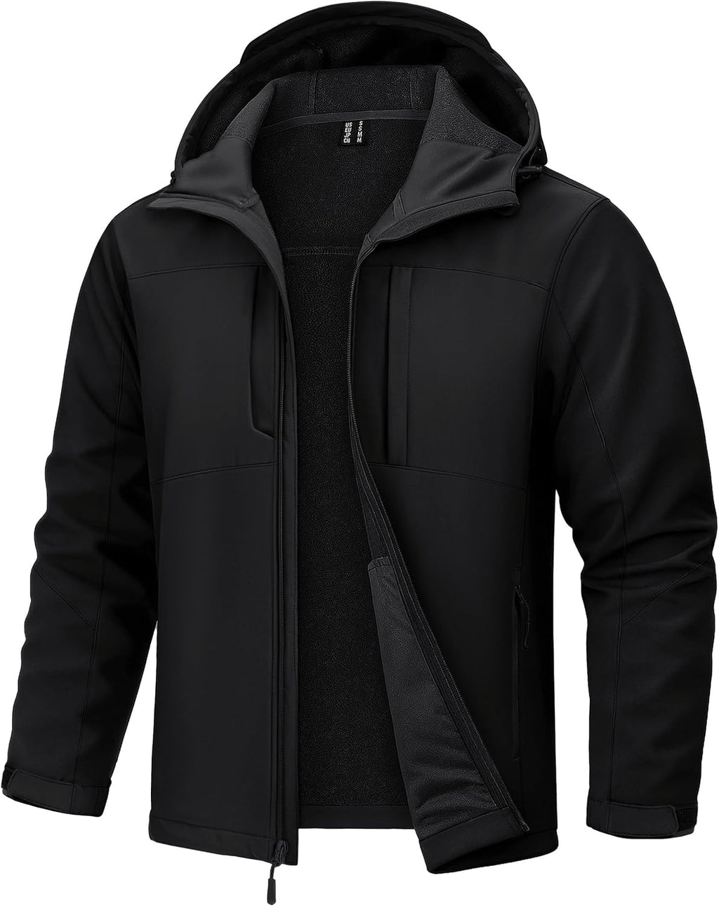 TACVASEN Men's Hooded Softshell Waterproof Fleece Lined Lightweight Jackets