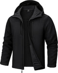 TACVASEN Men's Hooded Softshell Waterproof Fleece Lined Lightweight Jackets