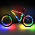 Woanger 3 Pcs LED Bike Lights for Night Riding Bicycle Frame and Wheel Lights Battery Powered Bike Accessories Gifts for Adults Riding at Night