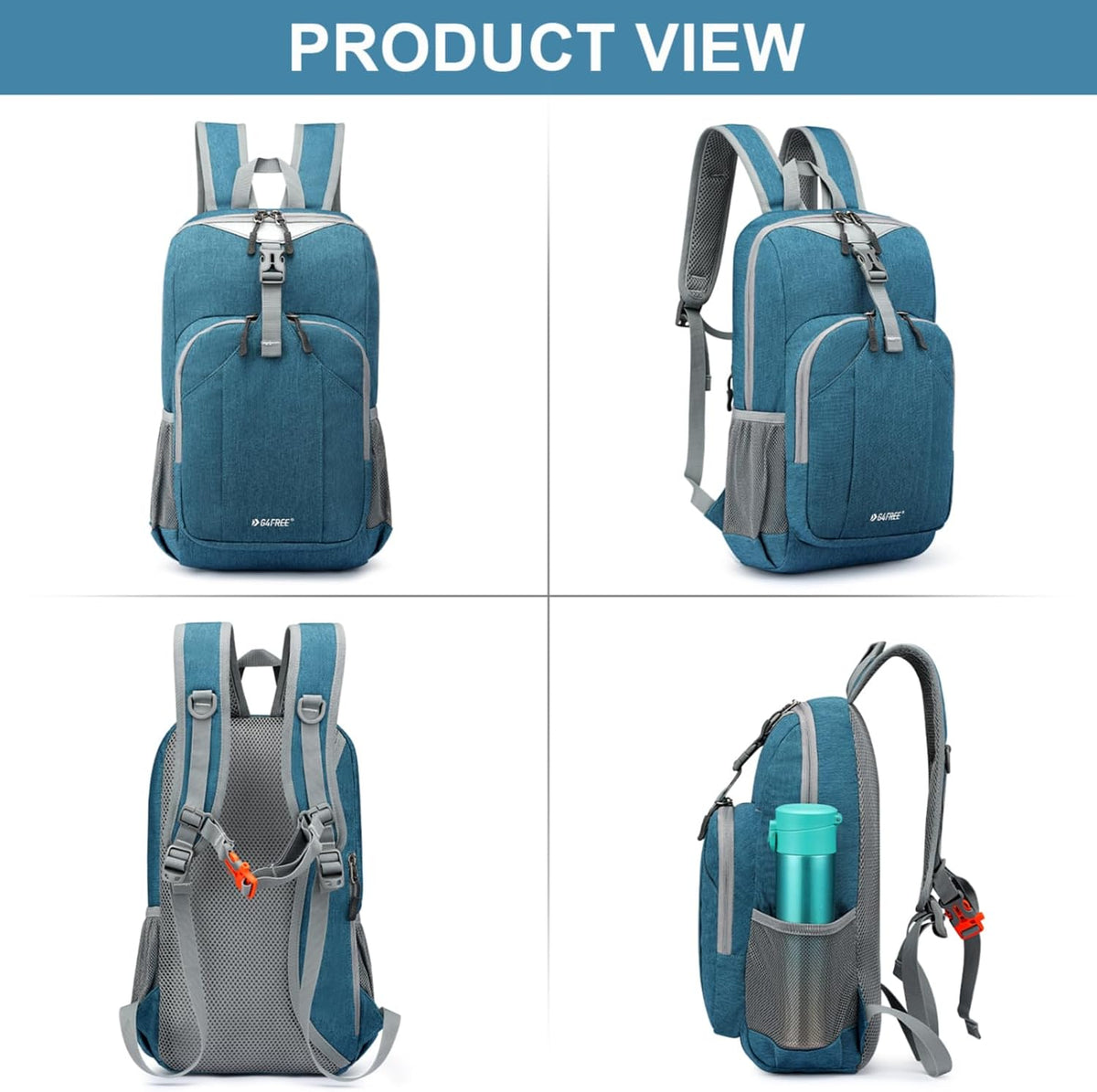 G4Free Mini 10L Hiking Daypack Small Hiking Backpack Cycling Compact Shoulder Backpack Outdoor for Men Women