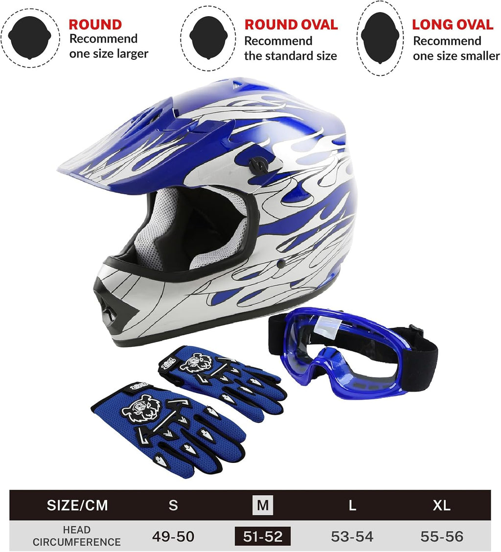 SLMOTO DOT Kids Helmet Motocross Offroad Street Bike Motorcycle Helmet