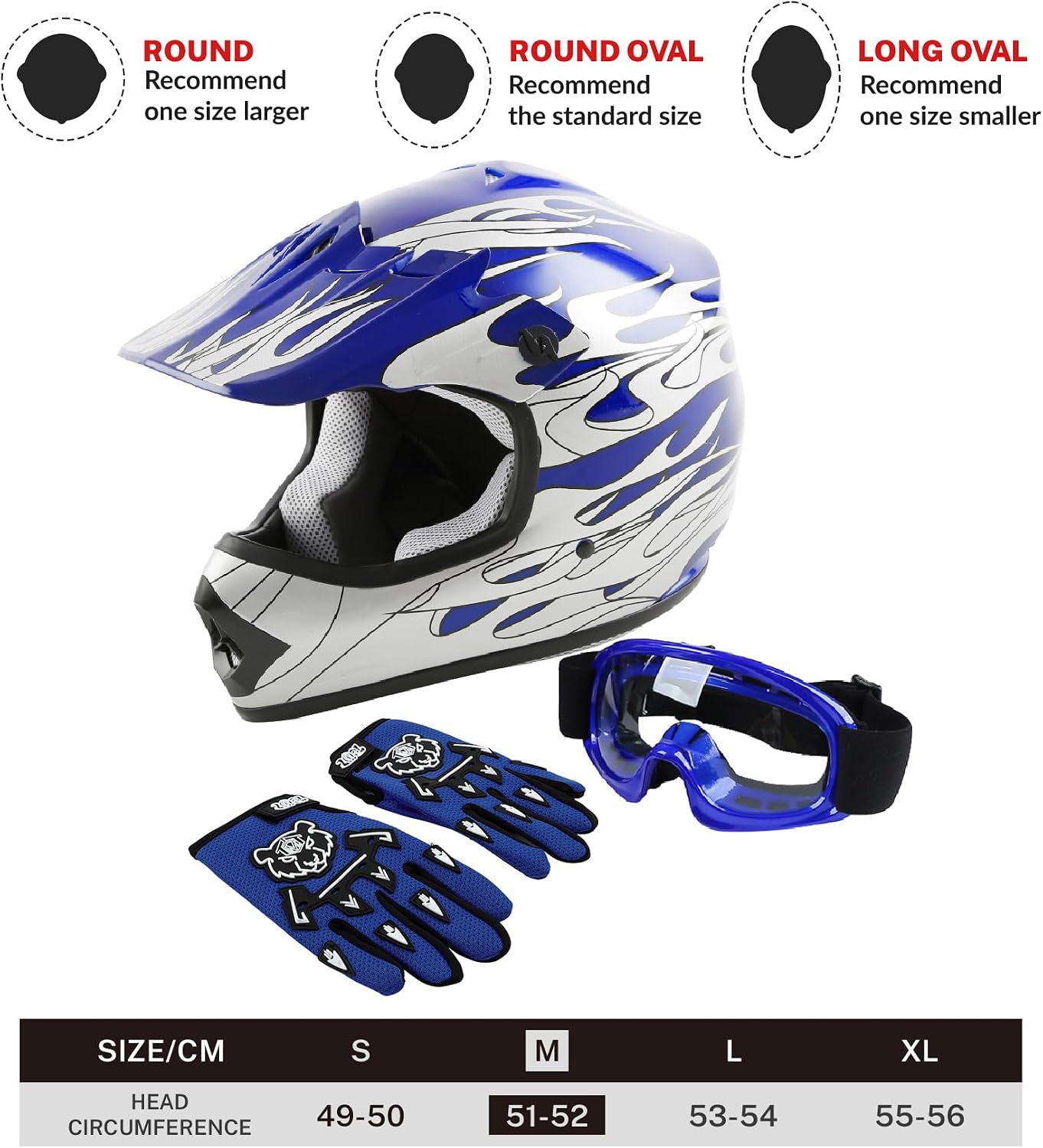 SLMOTO DOT Kids Helmet Motocross Offroad Street Bike Motorcycle Helmet