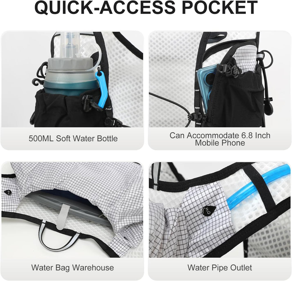 IX INOXTO Running Vest Hydration Backpack, Lightweight Running Backpack