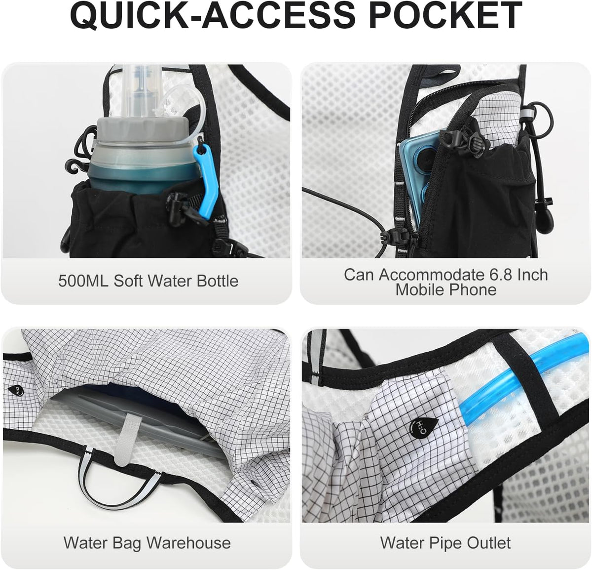 IX INOXTO Running Vest Hydration Backpack, Lightweight Running Backpack