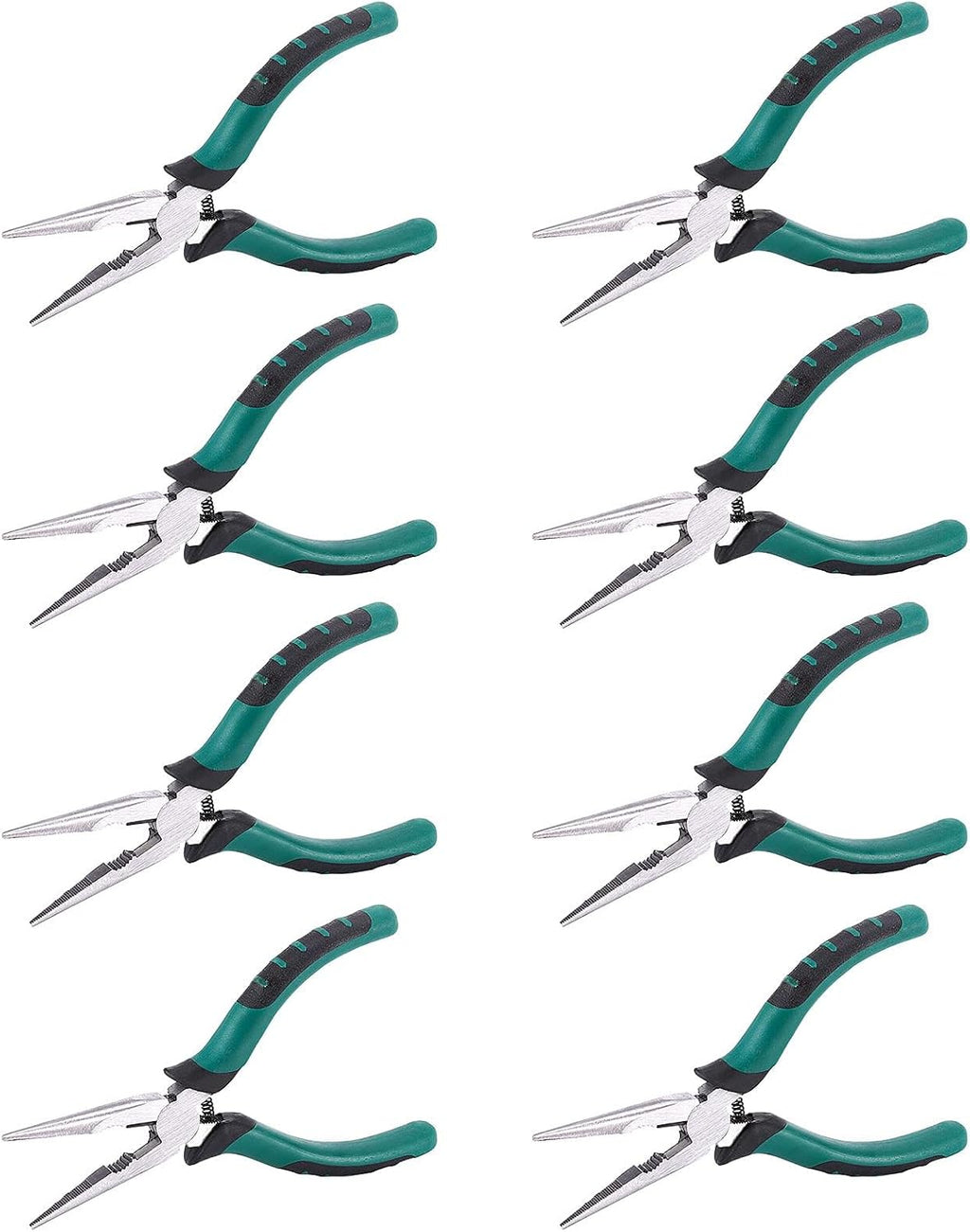 10 PCS 6 Inch Extra Long Needle Nose Pliers, Mini Precision Jewelry Pliers with Comfort Grip, Needle Nose Pliers for Jewelry Making, Repair, Crafts