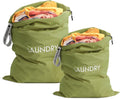 WiseBoy 2-Pack Laundry Bags, Travel Dirty Clothes Bag Zippered with Handle