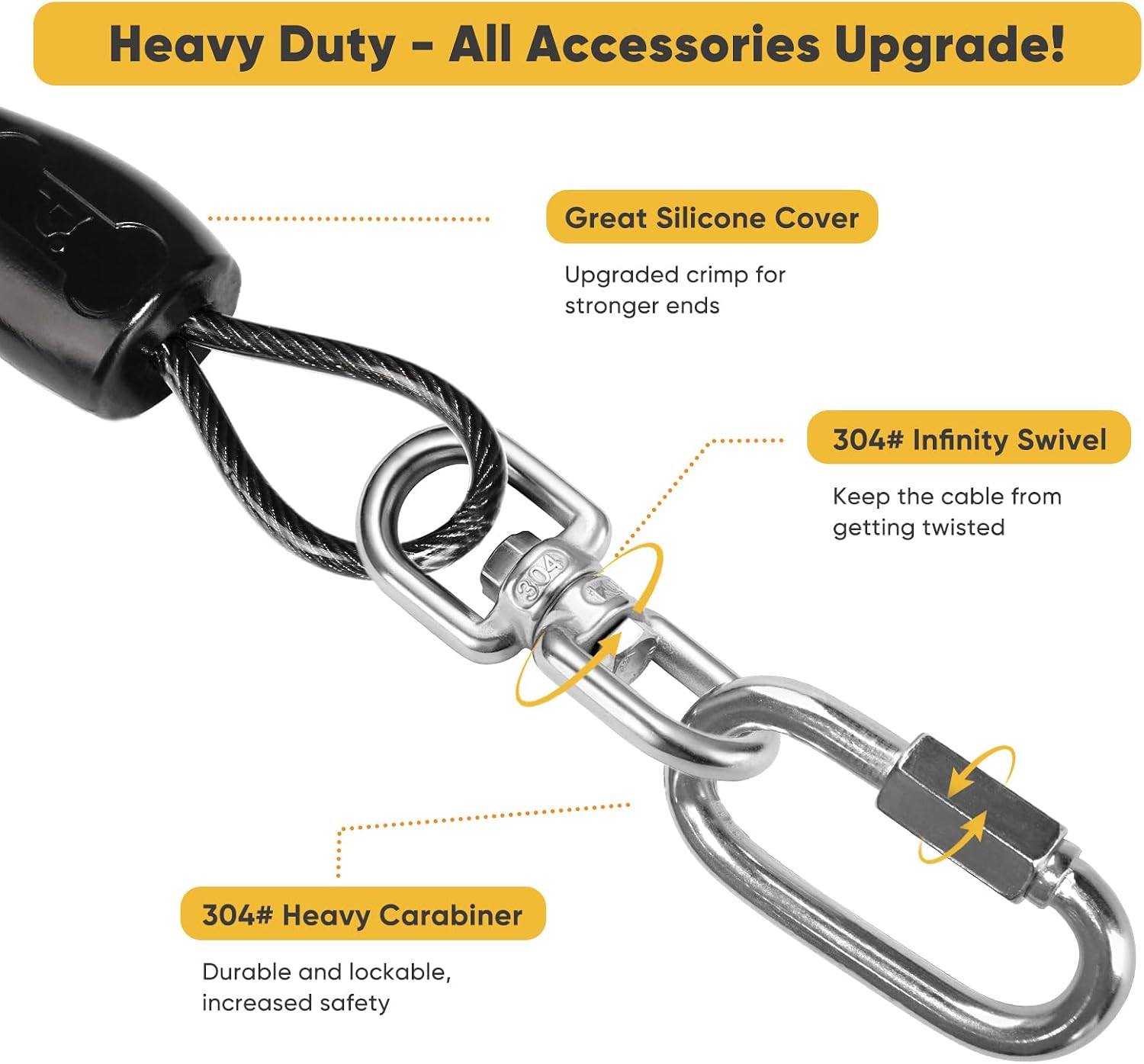 Petbobi Heavy Duty Dog Tie Out Cable, 30ft for Large Dogs Up to 300Lbs