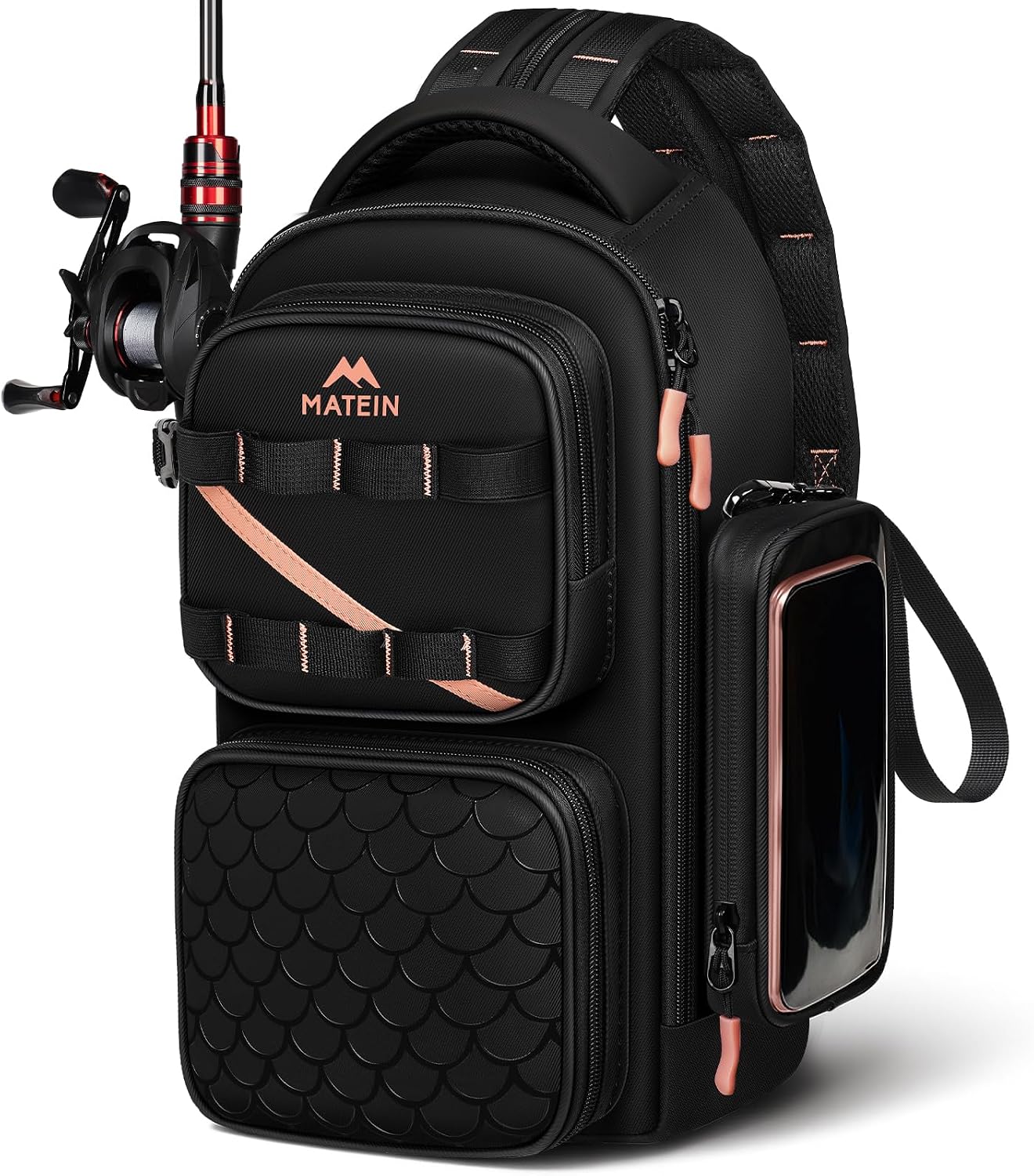 MATEIN Fishing Sling Bag with Phone Pouch, 3600 Tackle Box Backpack