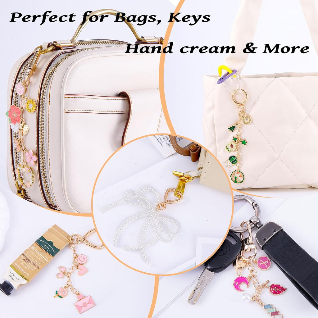 Wurosi 544Pcs Bag Charm Kit, Charms Lip Gloss Keychain Making Kit