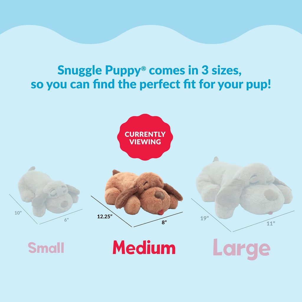 Snuggle Puppy Heartbeat Toy, Calming Comfort, Medium Breeds - Biscuit