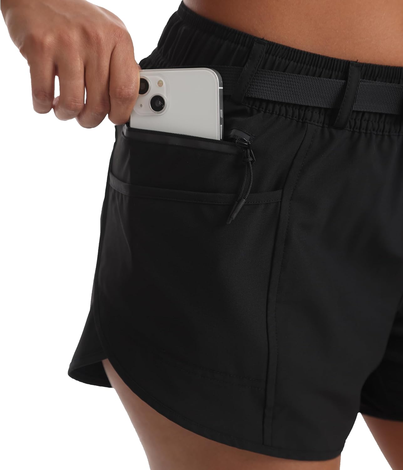Women's Athletic Hiking Shorts with Liner Quick-Dry Workout Running Shorts