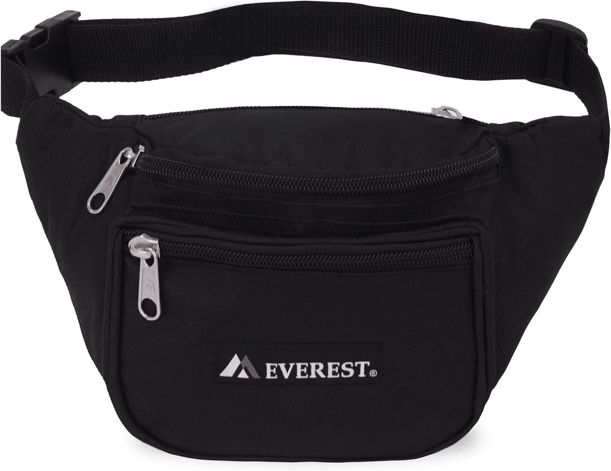 Everest Signature Waist Pack - Large, Black, One Size,044XLD-BK