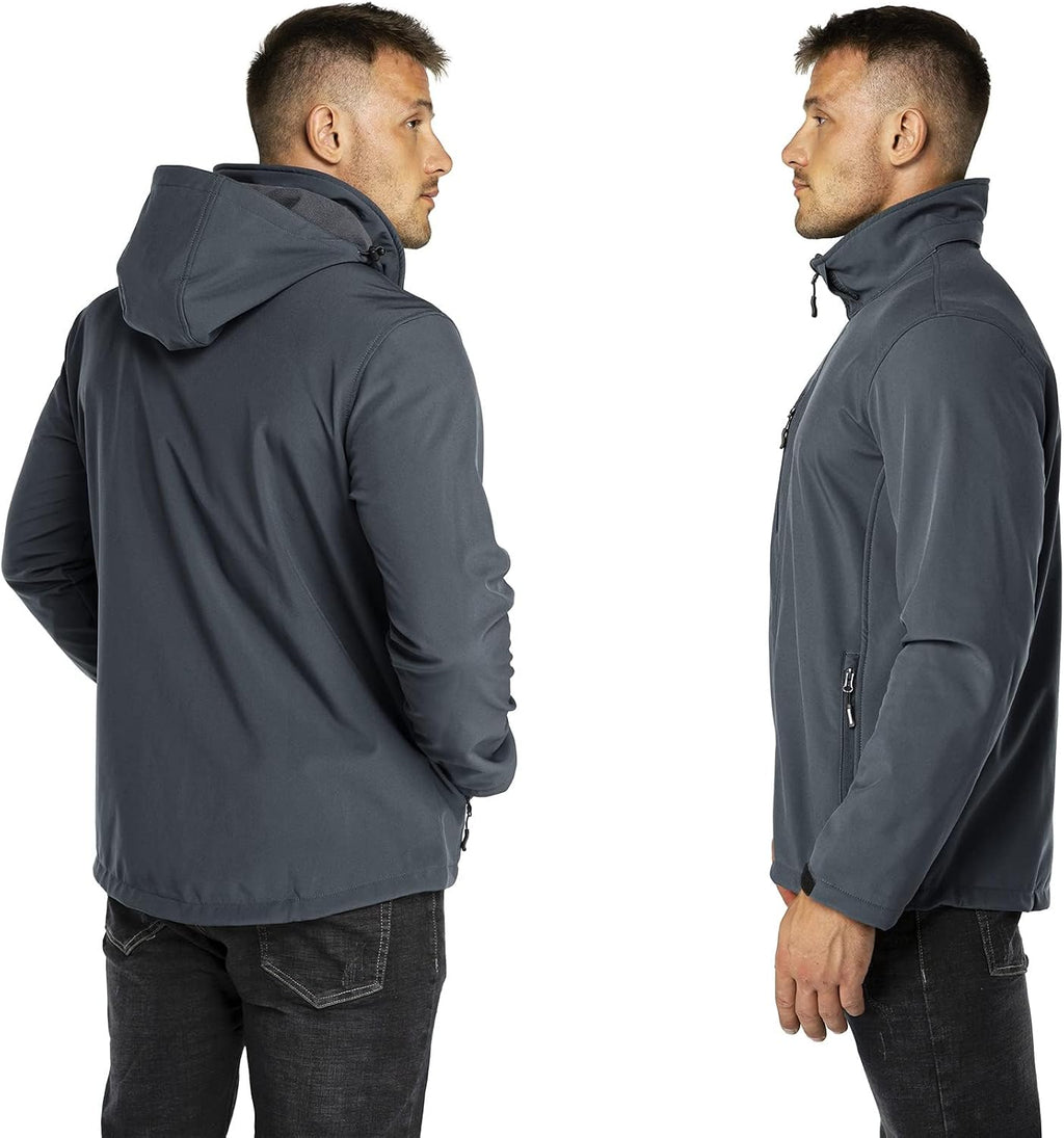 Outdoor Ventures Men's Softshell Jacket Waterproof Fleece Rain Shell Coat