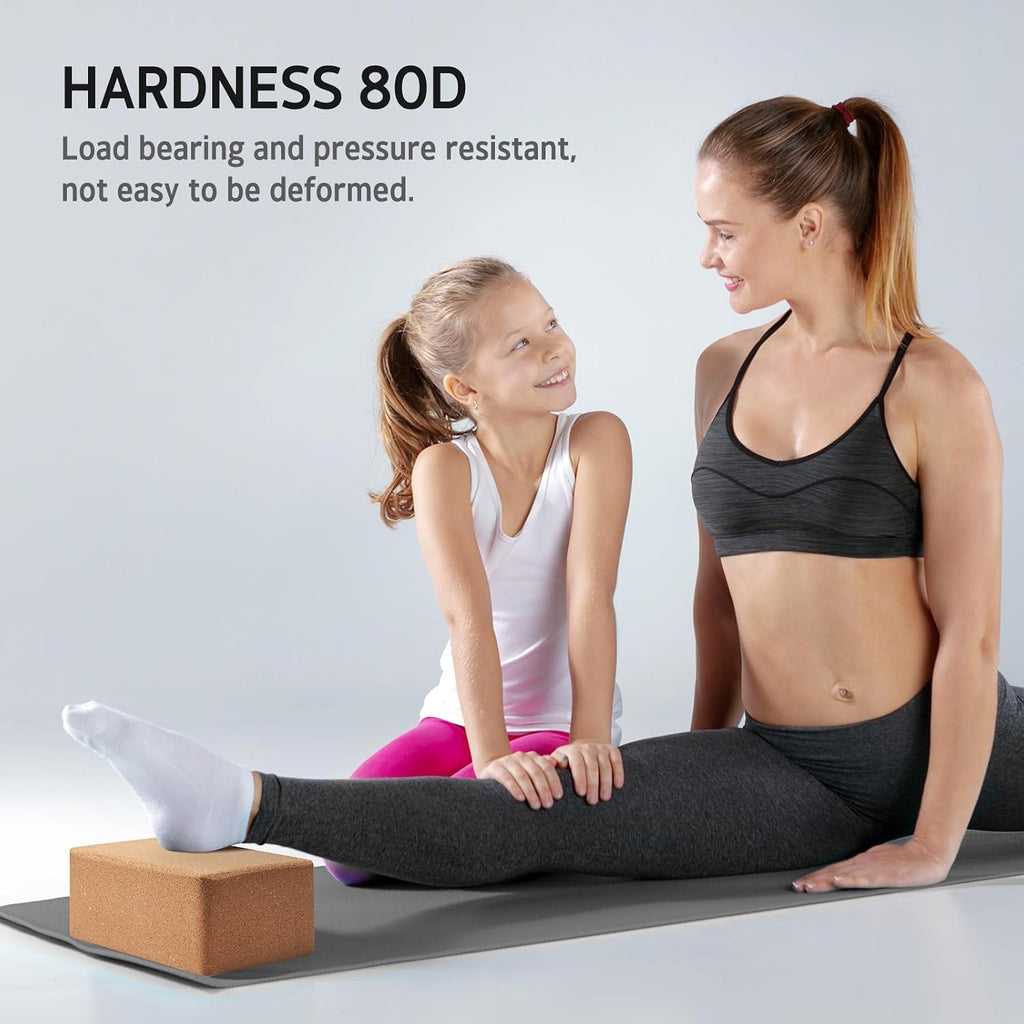 Syntus Yoga Block & Strap Set for Fitness, Pilates, Stretching and Toning