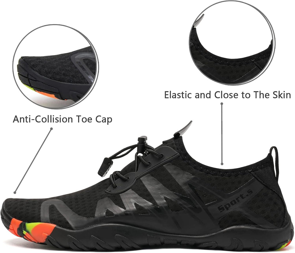 WateLves Water Shoes Mens Womens Barefoot Beach Swim Shoes Quick-Dry Aqua Socks Pool Shoes for Surf Yoga Water Aerobics