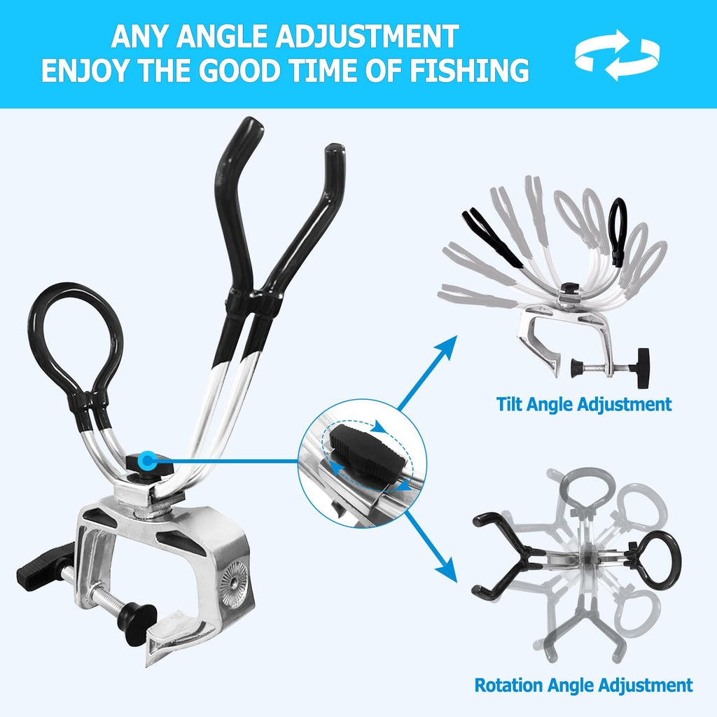 LBW Automatic Spring Fishing Rod Holder for Ground Bank Fishing Pole Holder Hook Setter Adjustable High Sensitivity Stainless Steel Spring Loaded Rod Holder for Fishing