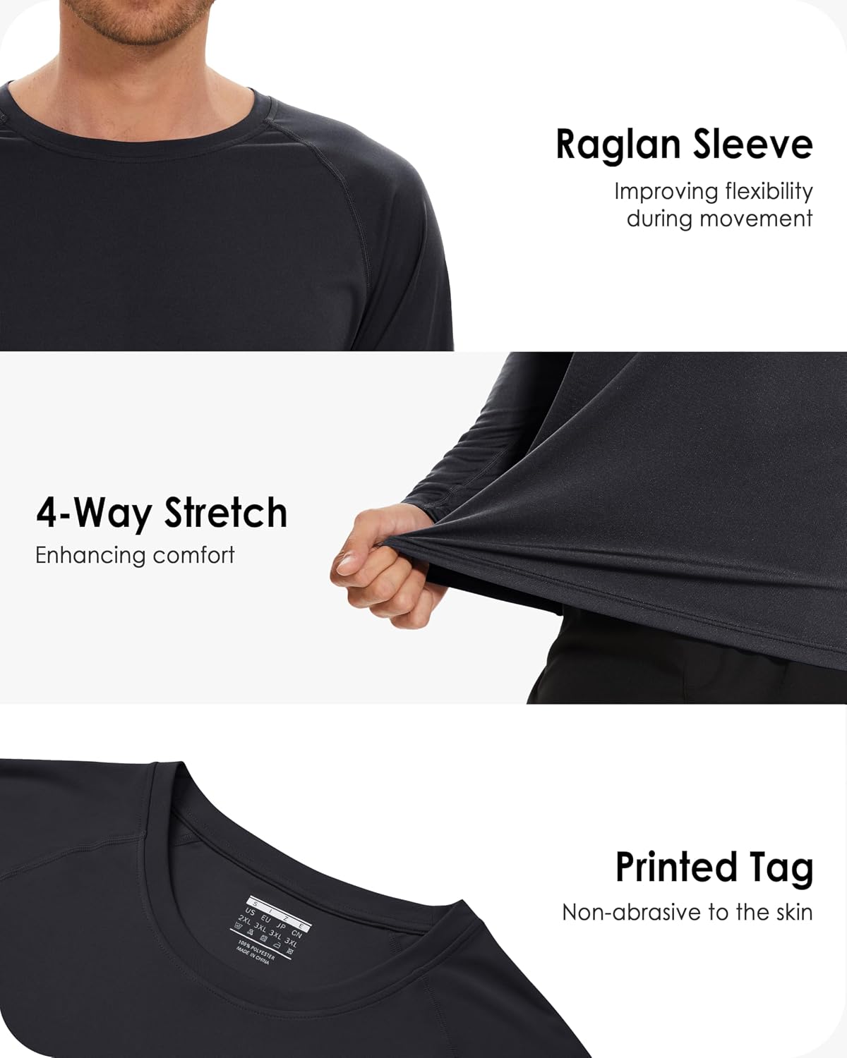 Boladeci Men's UPF 50+ Sun Protection UV SPF Shirts Long Sleeve Lightweight Quick Dry Swim T-Shirts Rash Guard
