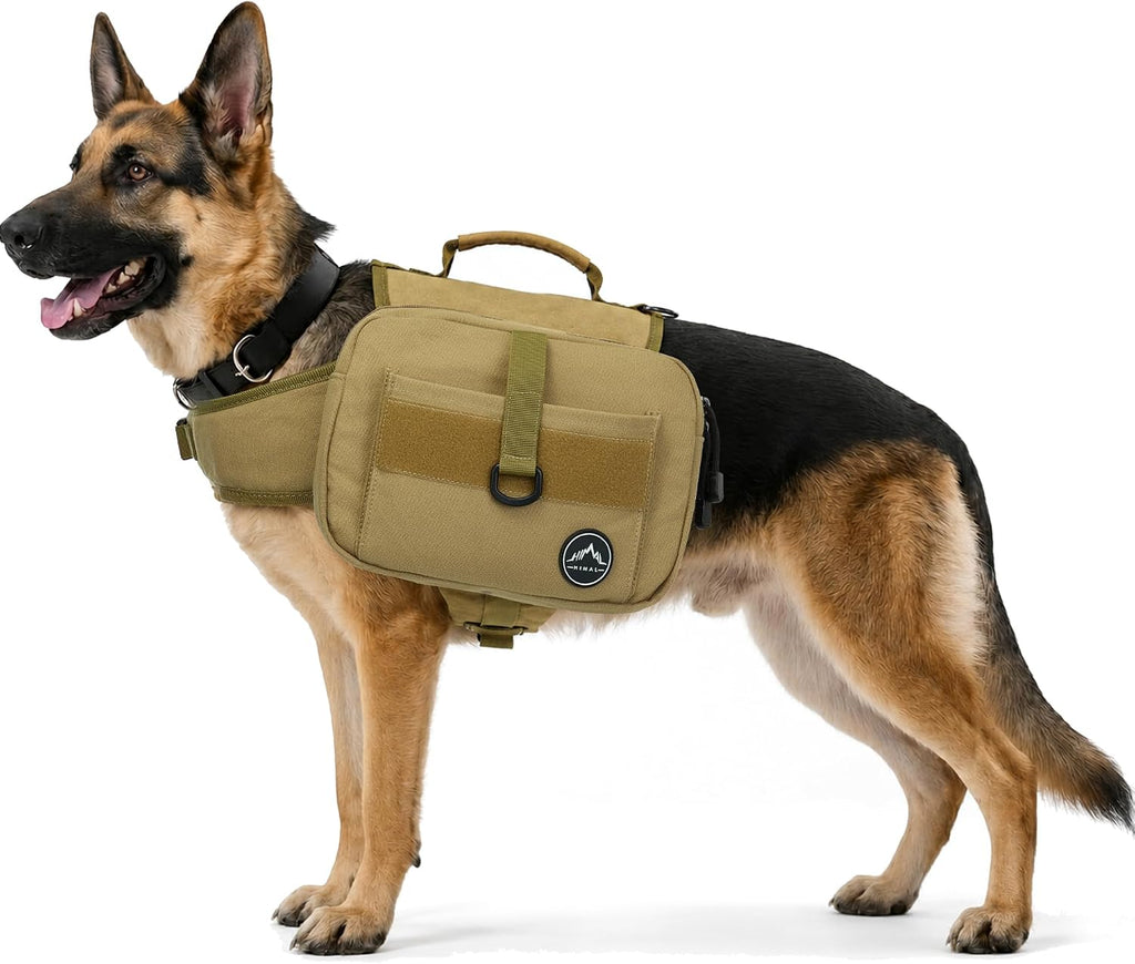 Himal Outdoors Dog Backpack & Saddle Bag, Tactical Hiking Backpack Green