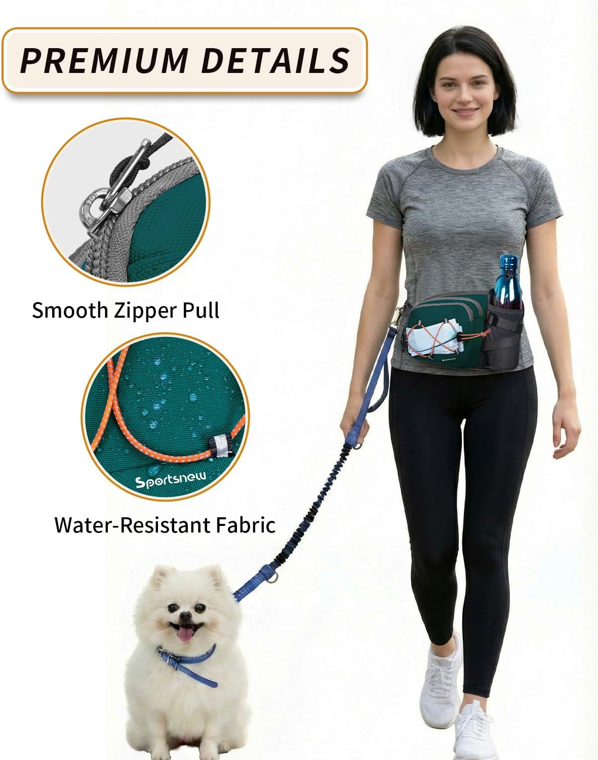 sportsnew Waist Pack with Water Bottle Holder, Fanny Pack for Men Women