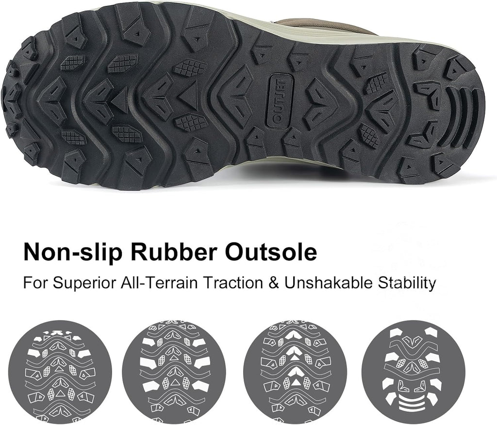 Men's Waterproof Hiking Boots Lightweight Comfortable Outdoor Walking Trail Boots Shoes
