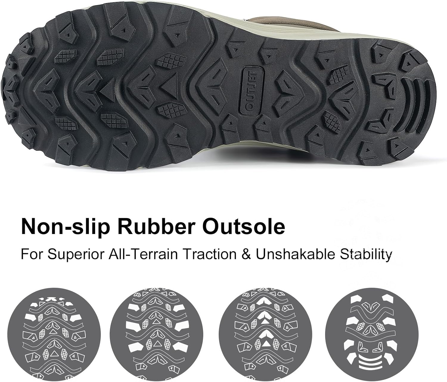 Men's Waterproof Hiking Boots Lightweight Comfortable Outdoor Walking Trail Boots Shoes