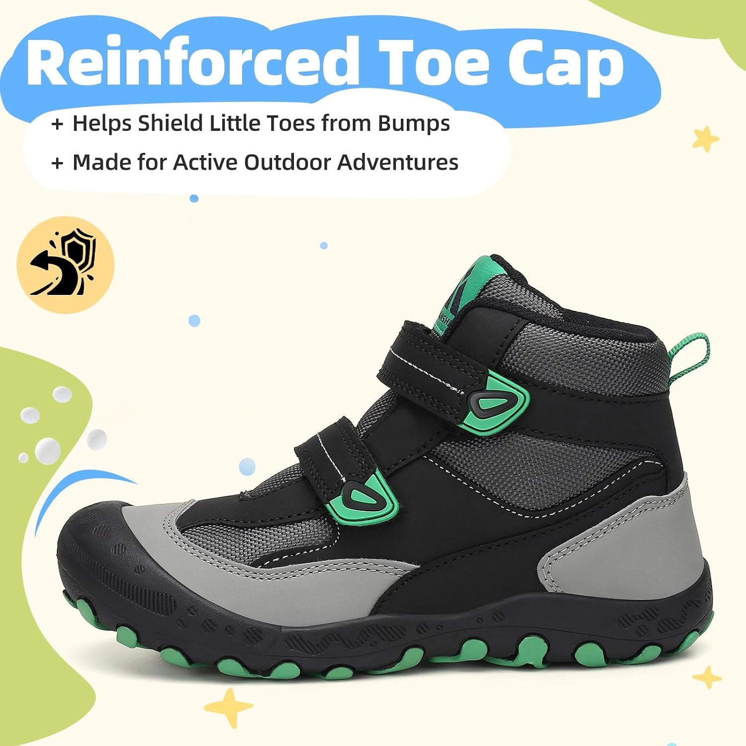 Mishansha Kids Hiking Boots for Boys Girls Water-Resistant Non-Slip