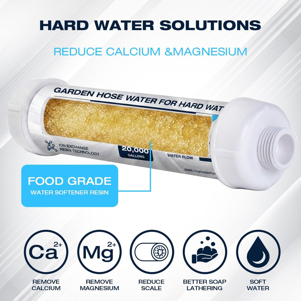 H&G lifestyles Garden Hose Filter for Hard Water,Calcium Inhibitor Filter