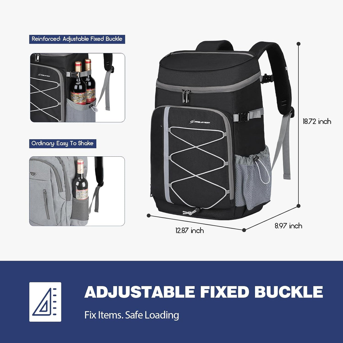 Maelstrom 35/50Can Insulated Cooler Backpack, Leakproof Soft Lunch Ice Bag