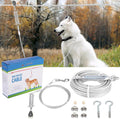 PUPTECK Outdoor Dog Run Cable for Small to Large Dogs up to 125lbs, Heavy Duty Tie Out Cable Trolley System with Runner Pulley Cable Zip Line for Yard, Camping, Long Lead Chain Leash