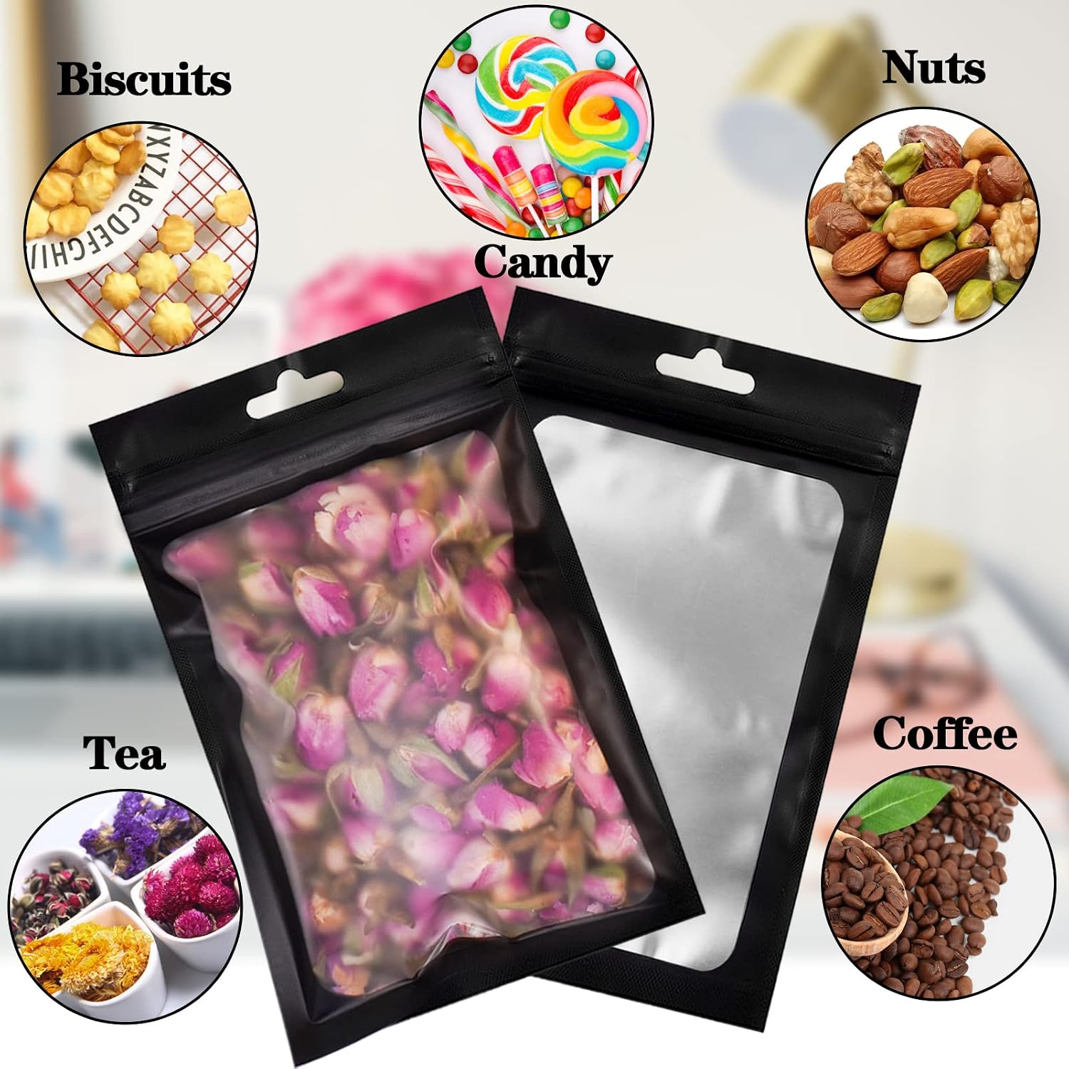 Gwybkq Resealable Food Storage Bags
