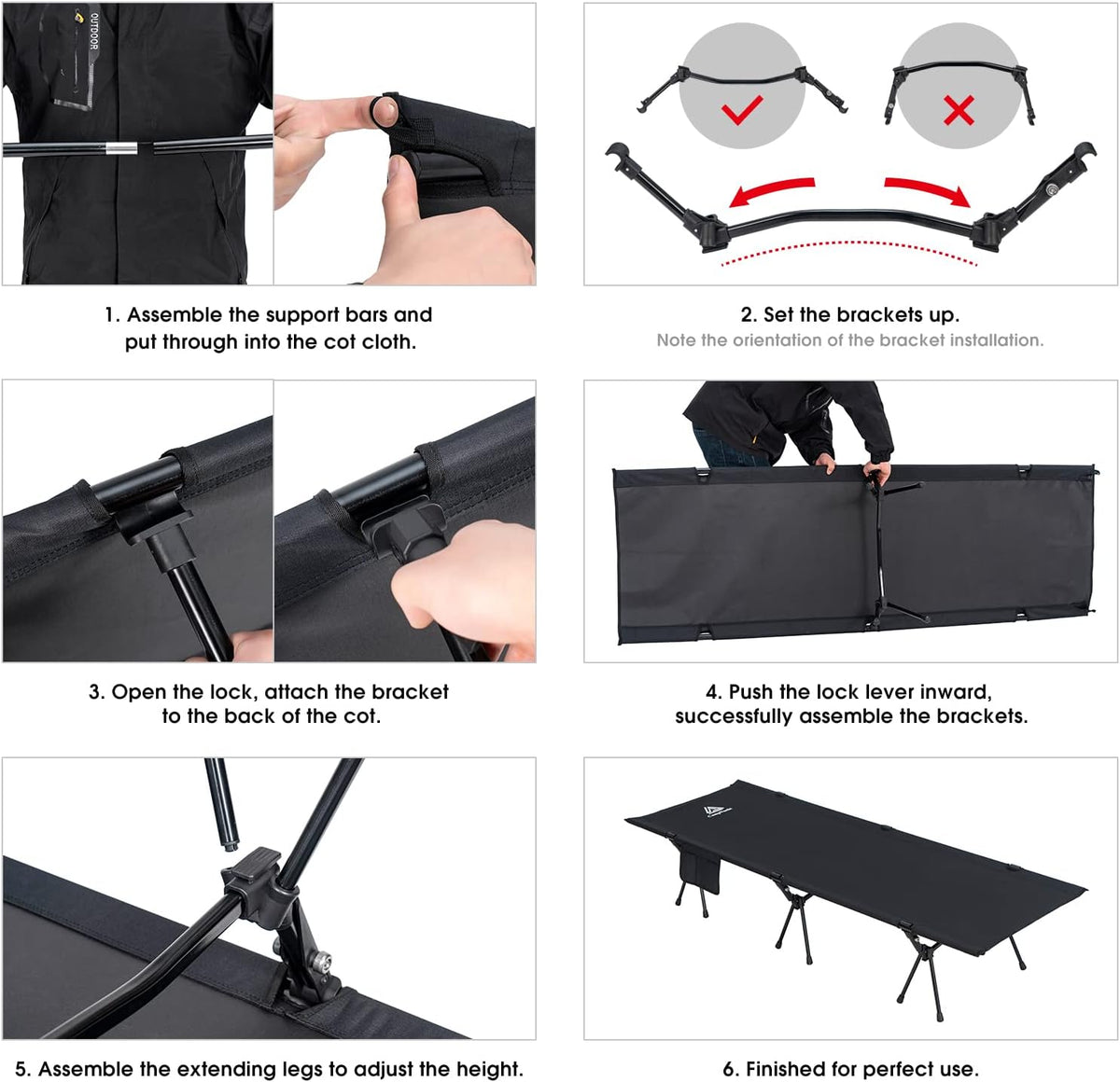 Ultralight Camping Cot for Adults, Aluminium Backpacking Folding Bed