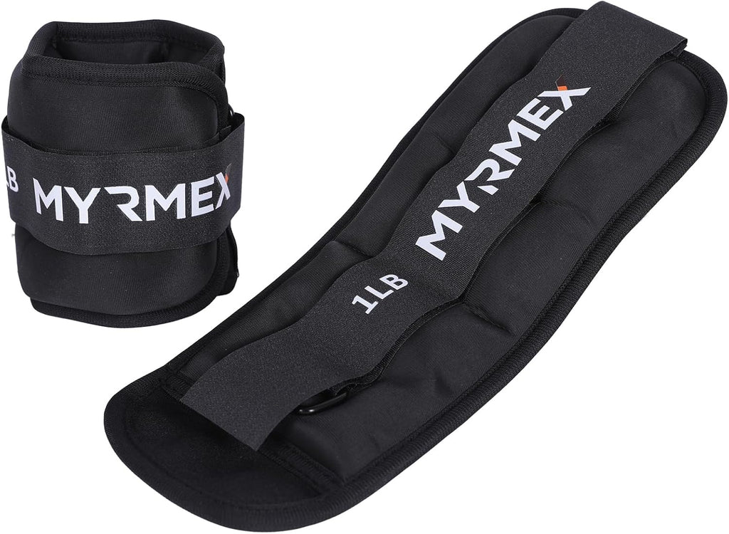MYRMEX Ankle Weights for Women and Men,1/1.5/2/2.5/3/4 LB Wrist Weights for Women with Hook and Loop Straps Used for Daily Strength Exercises Such As Jogging,Arm waving,Aerobic exercise etc