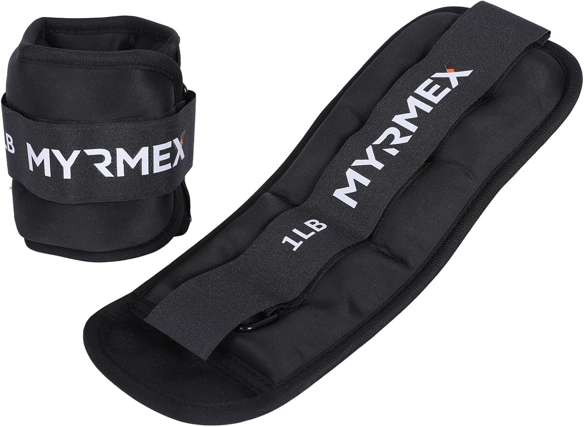 MYRMEX Ankle Weights for Women and Men,1/1.5/2/2.5/3/4 LB Wrist Weights for Women with Hook and Loop Straps Used for Daily Strength Exercises Such As Jogging,Arm waving,Aerobic exercise etc