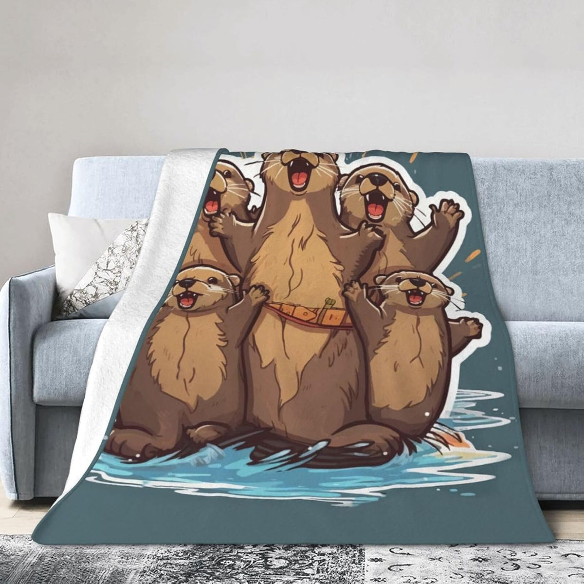 Camping Blanket Soft Warm Plush Throw Blanket Happy Camper RV Gifts for Camper Lover Cozy Lightweight Flannel Fleece Bedding Stuff Decor Blanket for Girls Kids Adults Women 40"x50"
